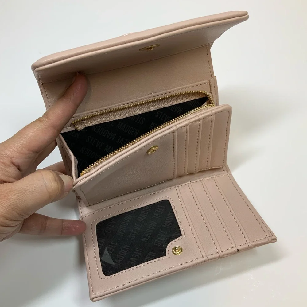 Steve Madden Blush Pink Wristlet Wallet Trifold NWOT